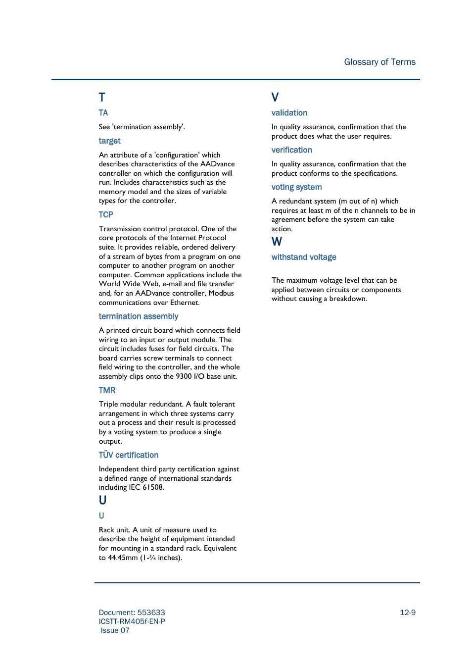 Rockwell Automation AADvance Controller Configuration Guide User Manual | Page 283 / 286