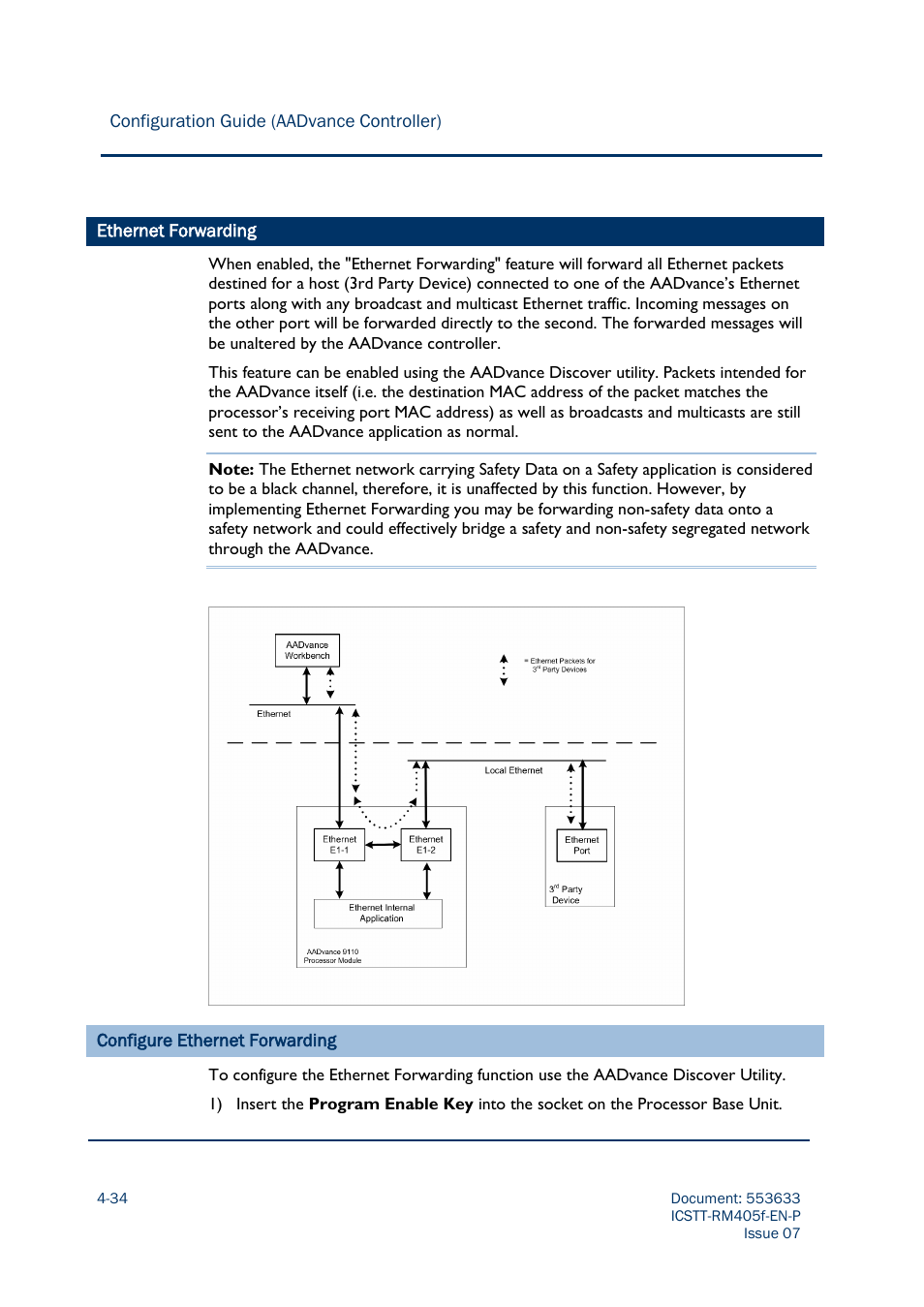 Ethernet forwarding | Rockwell Automation AADvance Controller Configuration Guide User Manual | Page 74 / 286