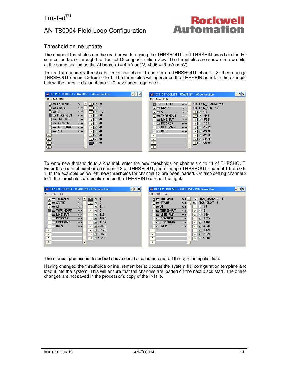 Trusted | Rockwell Automation T80004 Application Note Field Loop Configuration User Manual | Page 14 / 56