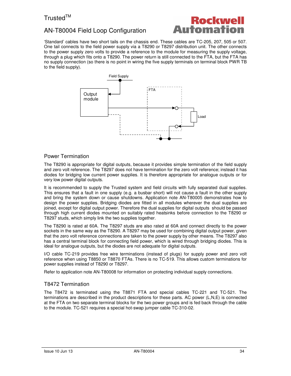 Trusted | Rockwell Automation T80004 Application Note Field Loop Configuration User Manual | Page 34 / 56