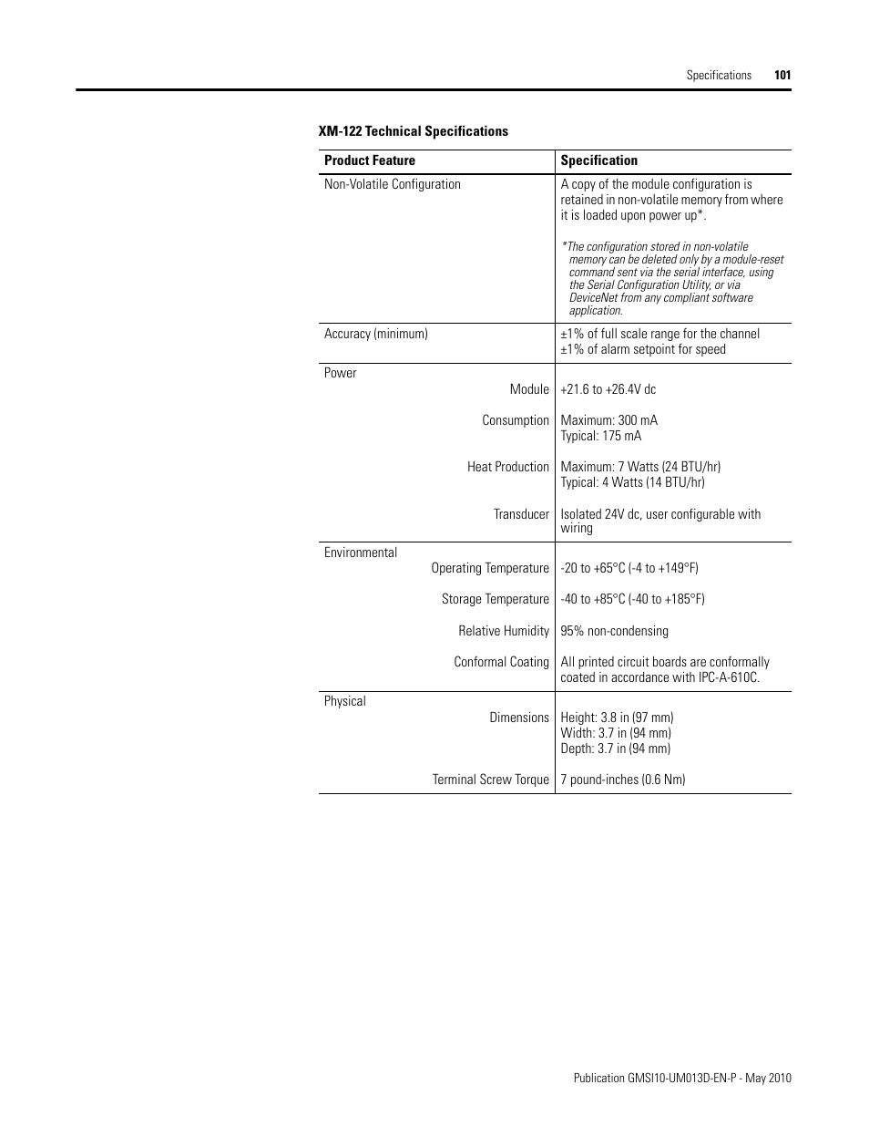 Rockwell Automation 1440-VSE02-01RA XM-122 gSE Vibration Module User Manual | Page 111 / 216