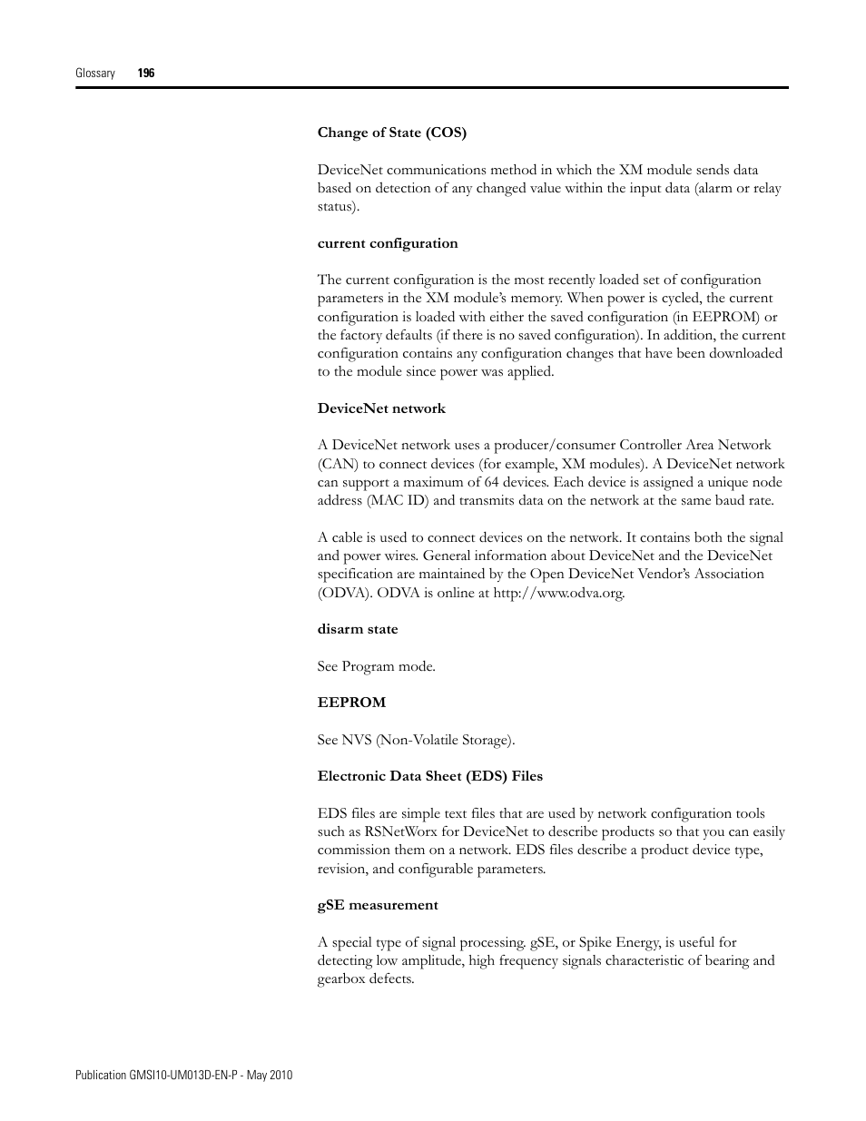 Rockwell Automation 1440-VSE02-01RA XM-122 gSE Vibration Module User Manual | Page 206 / 216