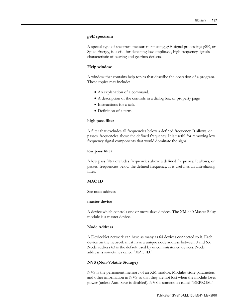 Rockwell Automation 1440-VSE02-01RA XM-122 gSE Vibration Module User Manual | Page 207 / 216