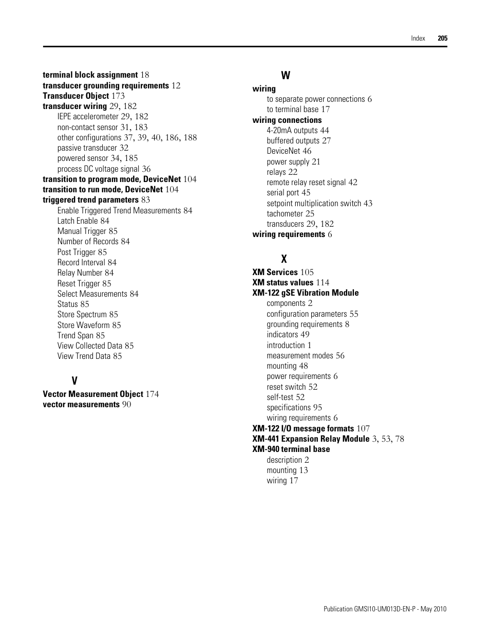 Rockwell Automation 1440-VSE02-01RA XM-122 gSE Vibration Module User Manual | Page 215 / 216