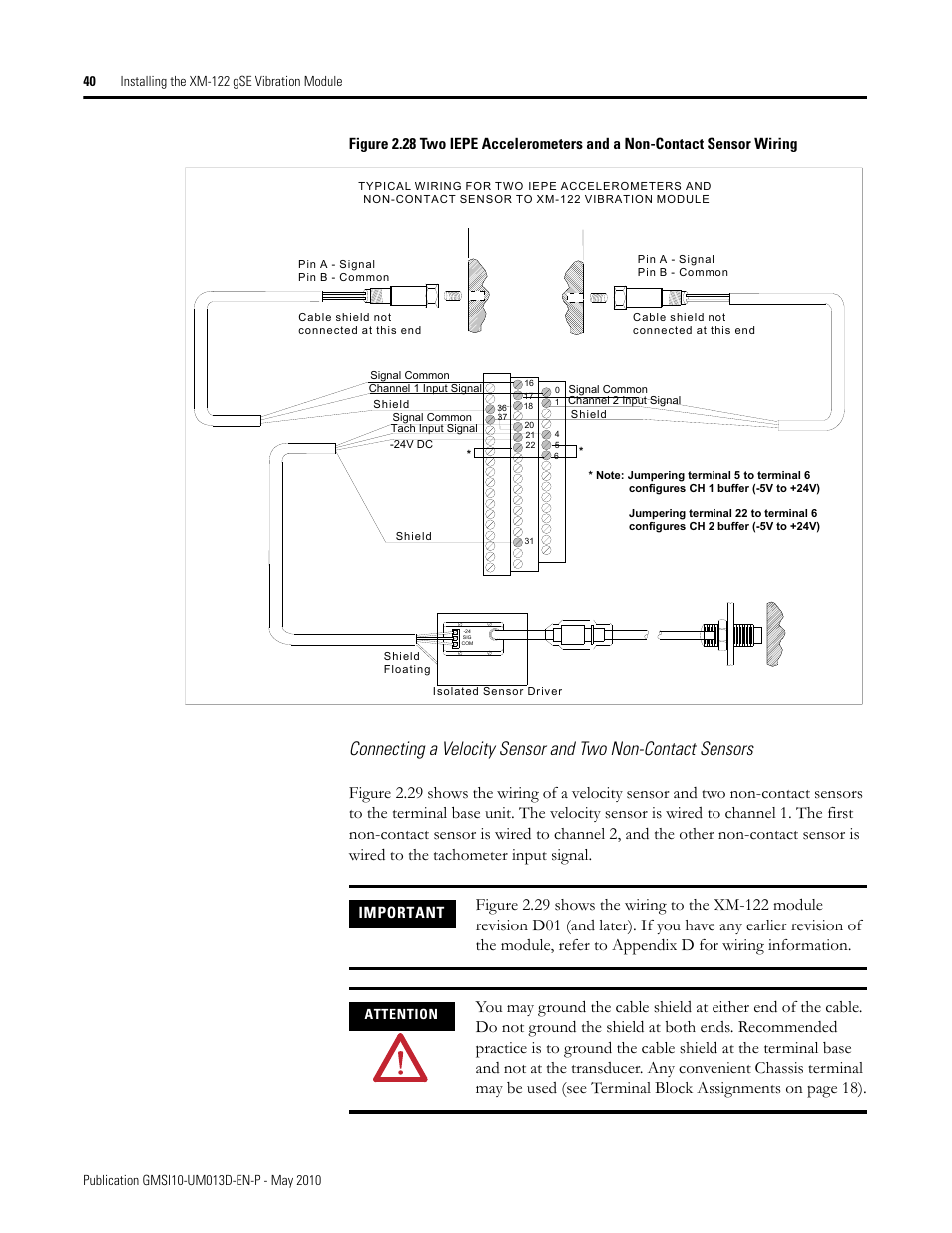 Figure 2.28 sh, Figure 2.28, Important | Attention | Rockwell Automation 1440-VSE02-01RA XM-122 gSE Vibration Module User Manual | Page 50 / 216