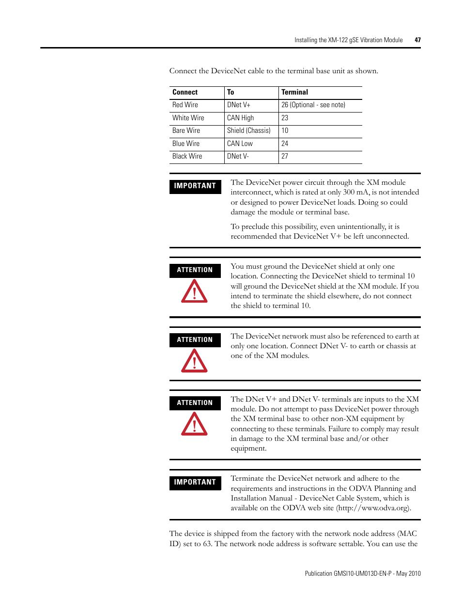 Rockwell Automation 1440-VSE02-01RA XM-122 gSE Vibration Module User Manual | Page 57 / 216