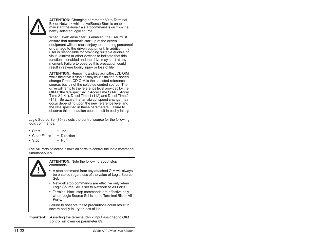 Rockwell Automation SP600 User Manual Version 3.0 User Manual | Page 124 / 274