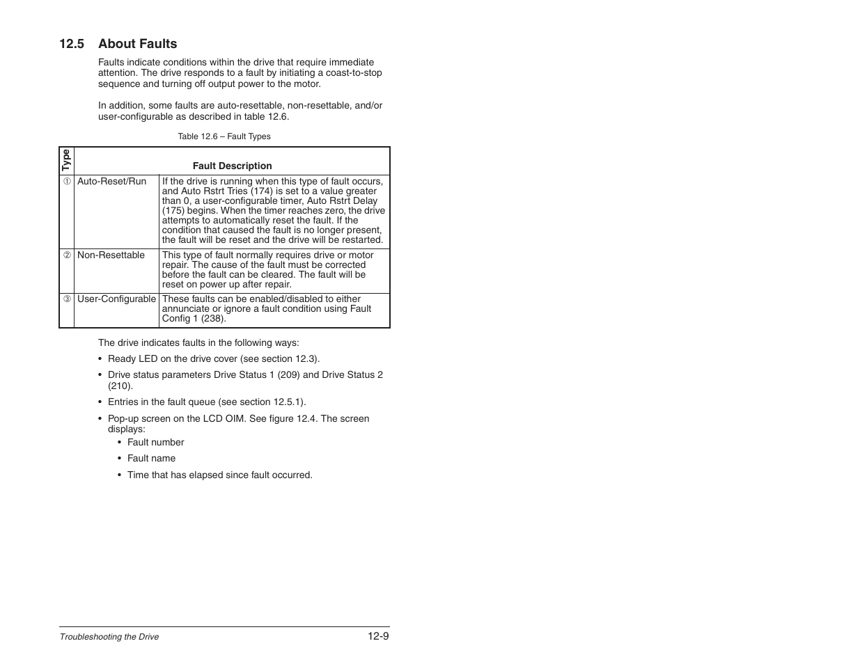 5 about faults | Rockwell Automation SP600 User Manual Version 3.0 User Manual | Page 205 / 274