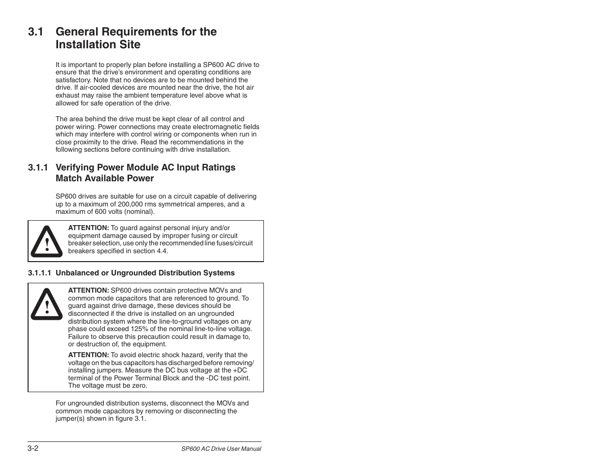 1 general requirements for the installation site | Rockwell Automation SP600 User Manual Version 3.0 User Manual | Page 38 / 274