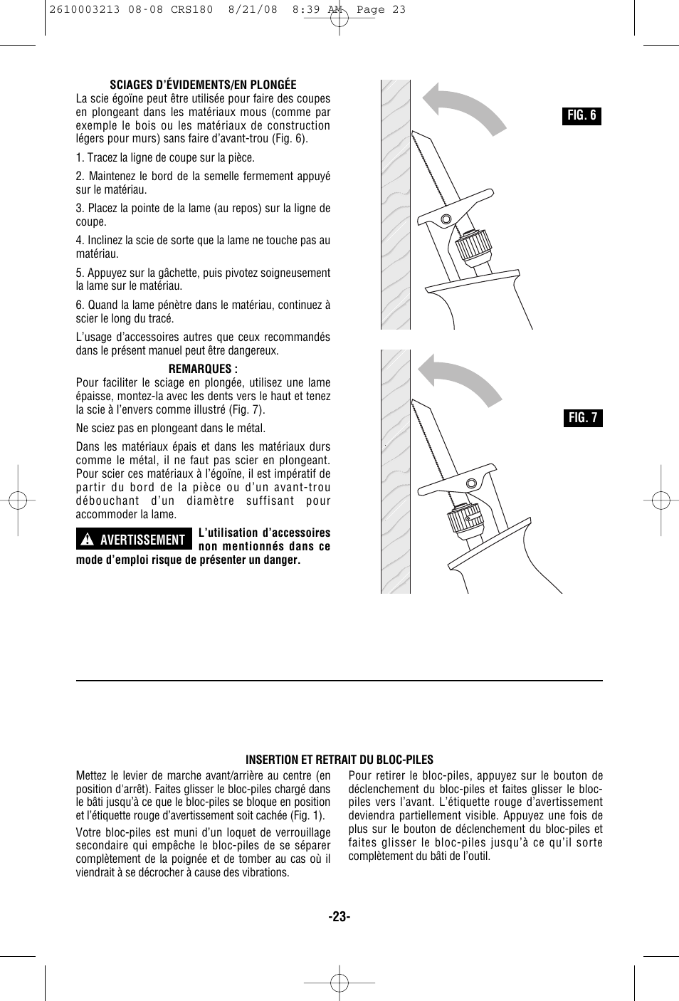 Bosch CRS180 User Manual | Page 23 / 44