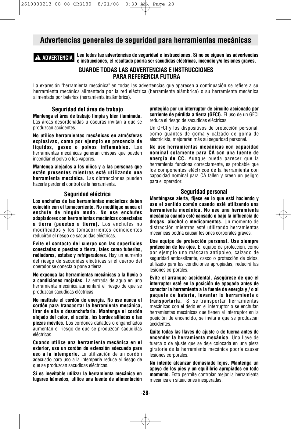Bosch CRS180 User Manual | Page 28 / 44