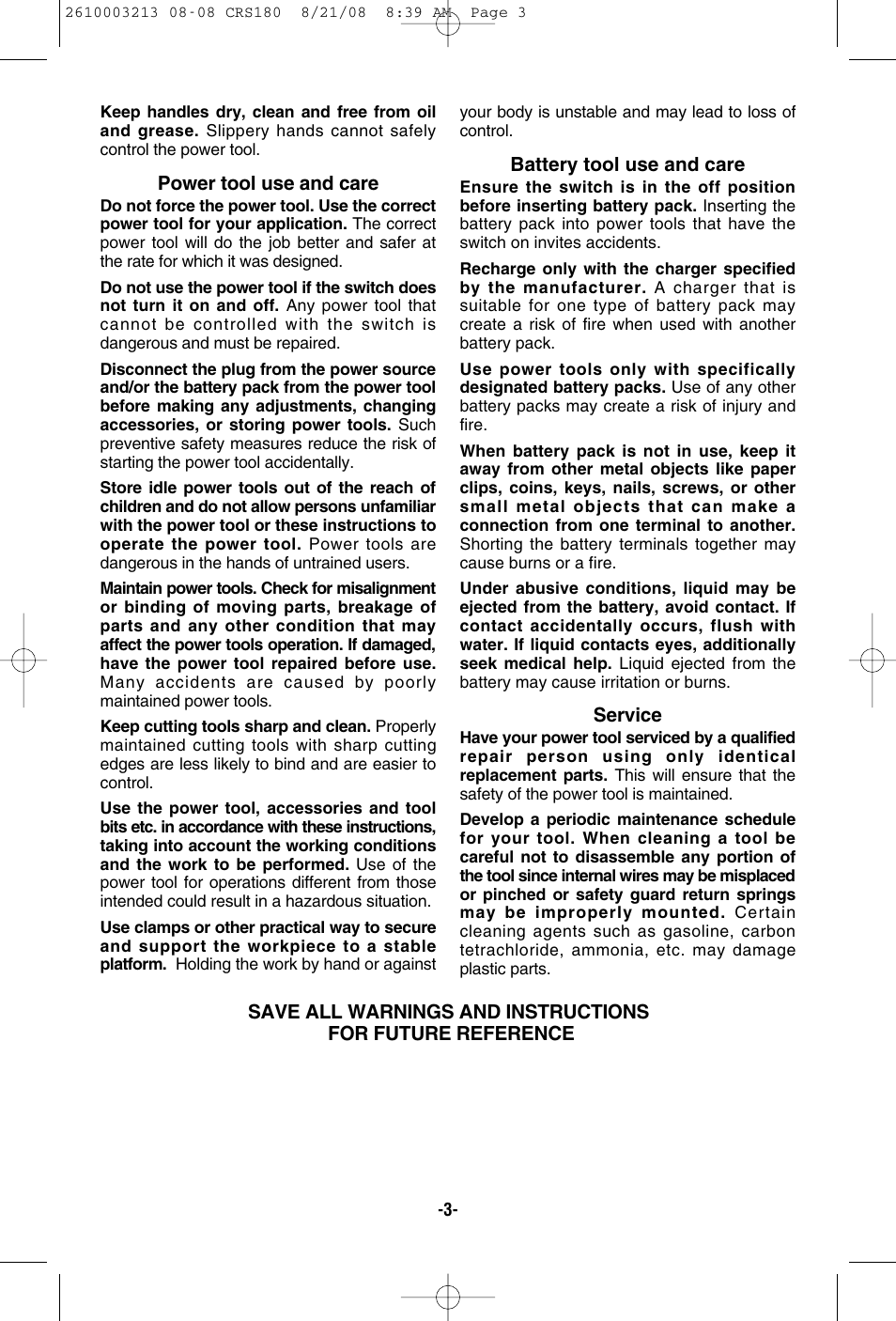 Bosch CRS180 User Manual | Page 3 / 44