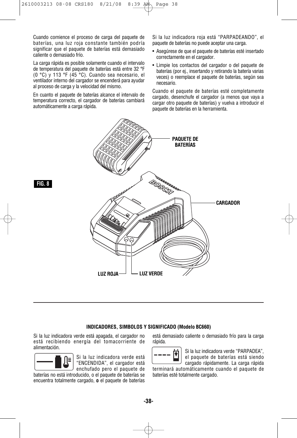 Bosch CRS180 User Manual | Page 38 / 44