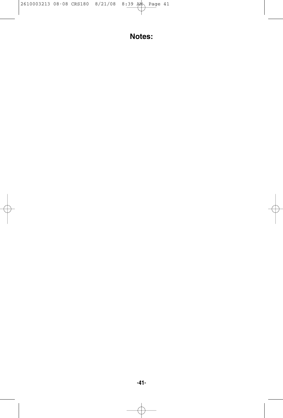 Bosch CRS180 User Manual | Page 41 / 44