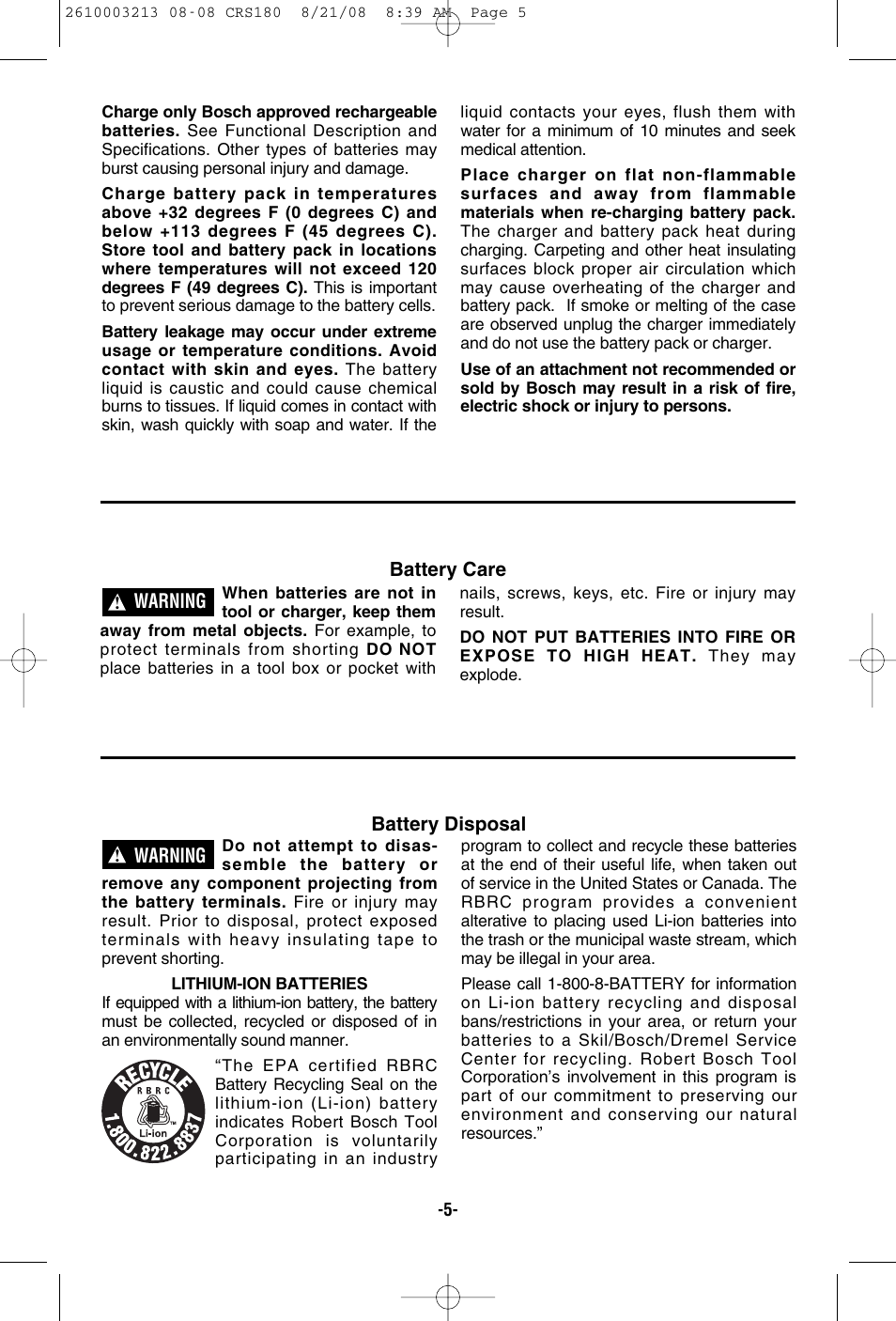 Bosch CRS180 User Manual | Page 5 / 44