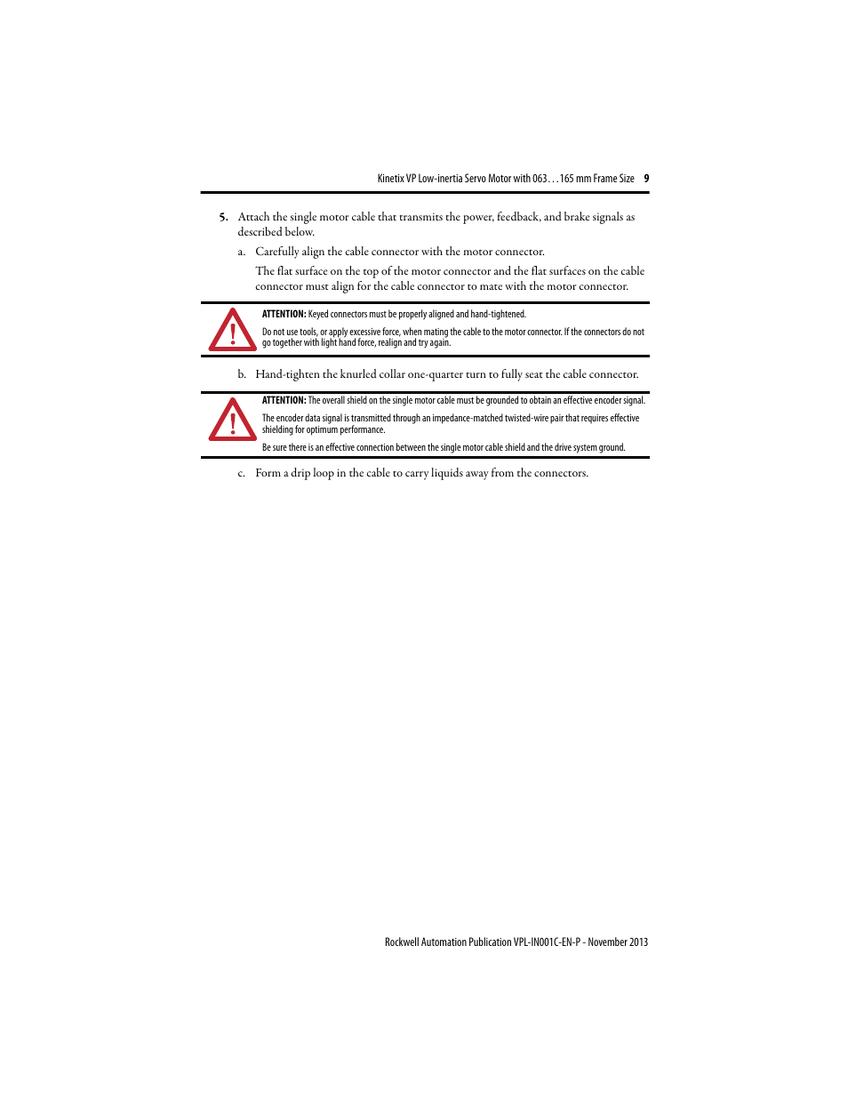 Rockwell Automation VPL-xxxx Kinetix VP Low-inertia Servo Motor 063…165 mm Frame  User Manual | Page 9 / 32