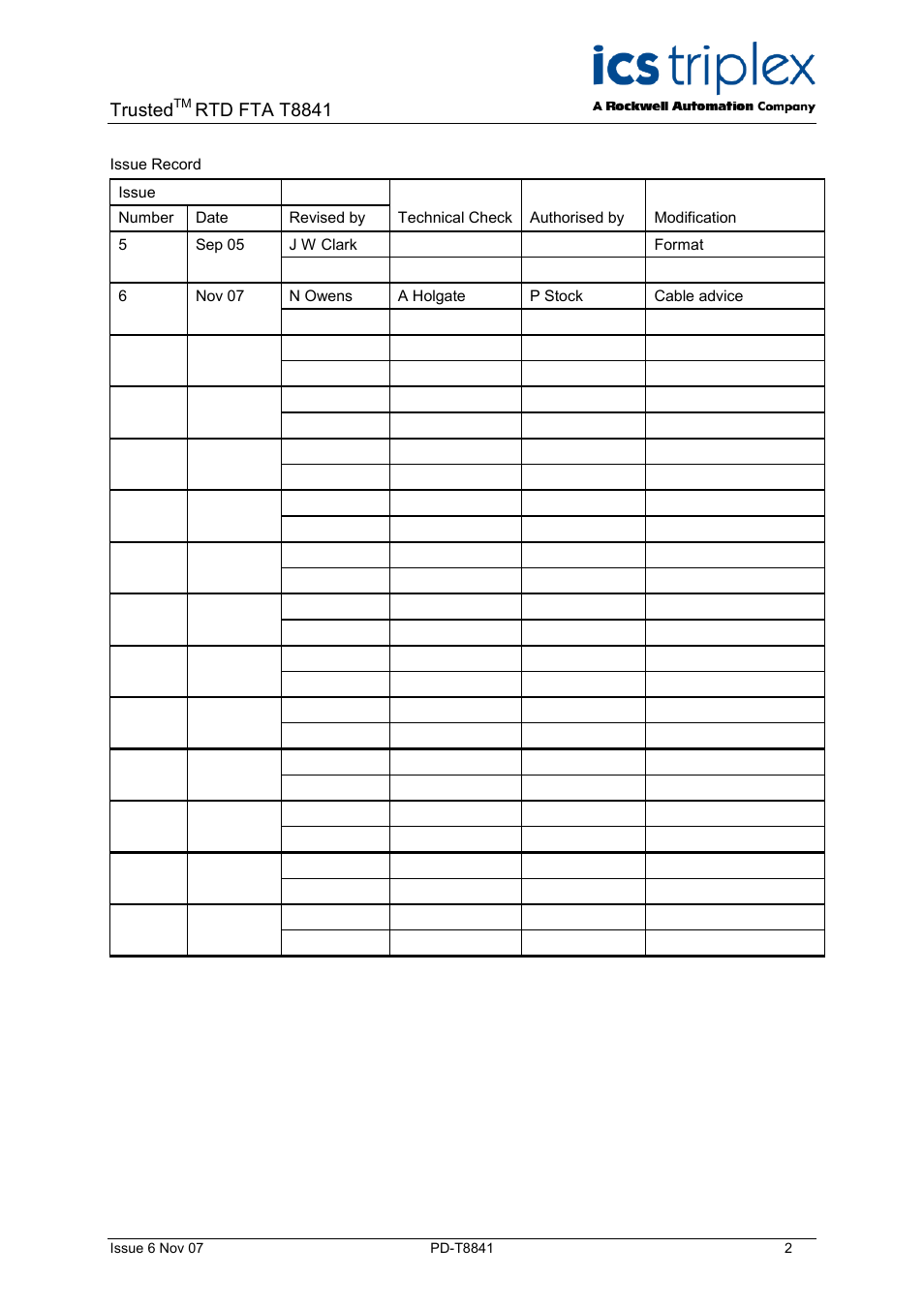 Trusted, Rtd fta t8841 | Rockwell Automation T8841 Trusted 8 Channel RTD FTA User Manual | Page 2 / 16