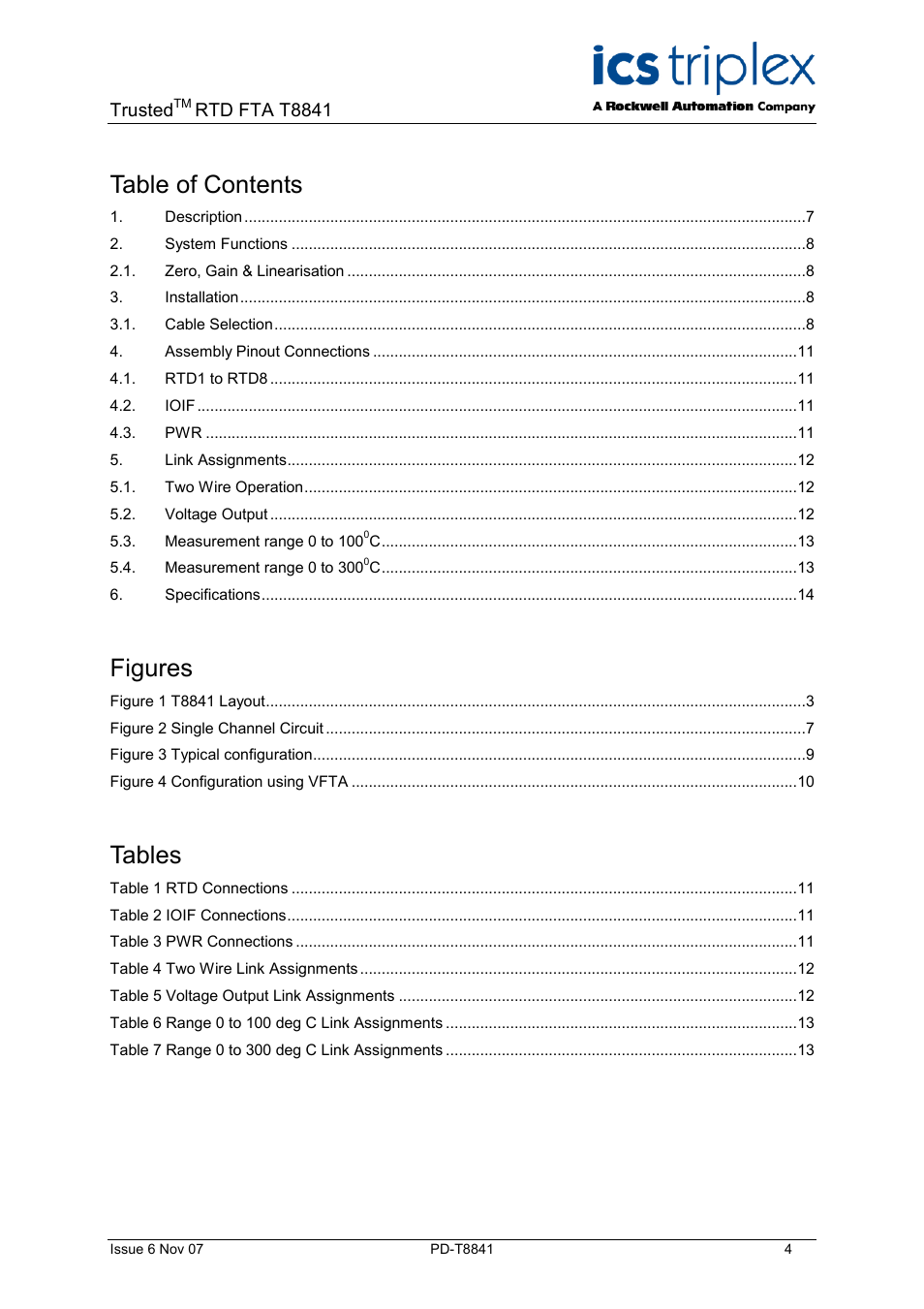 Rockwell Automation T8841 Trusted 8 Channel RTD FTA User Manual | Page 4 / 16