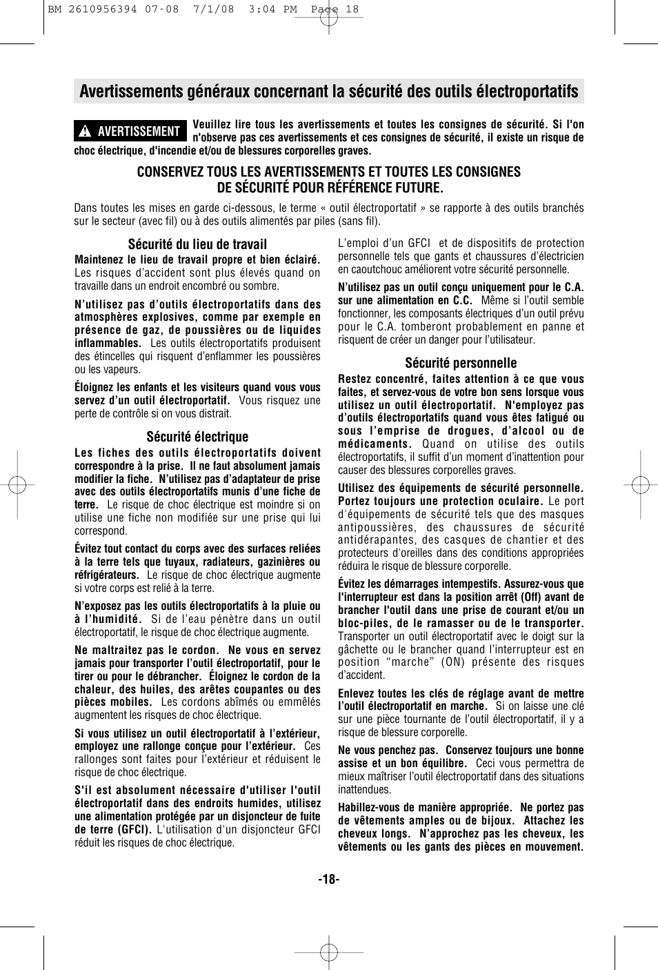 Bosch 17618 User Manual | Page 18 / 52