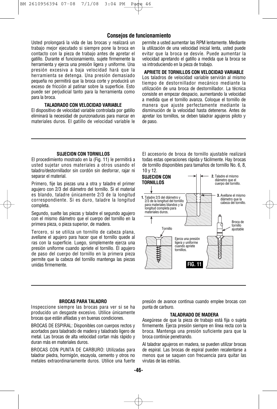 Consejos de funcionamiento | Bosch 17618 User Manual | Page 46 / 52