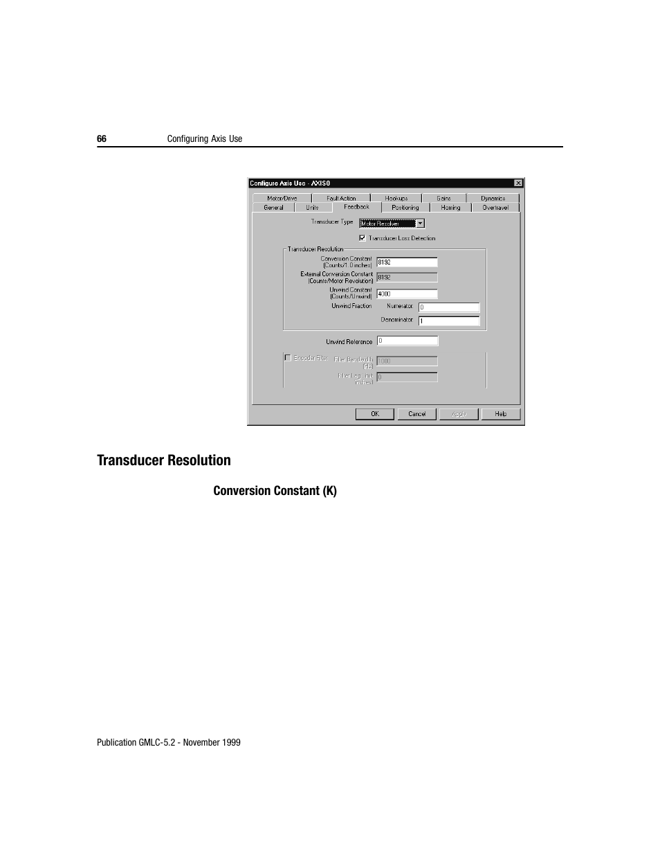 Transducer resolution | Rockwell Automation GMLC Reference Manual User Manual | Page 103 / 958