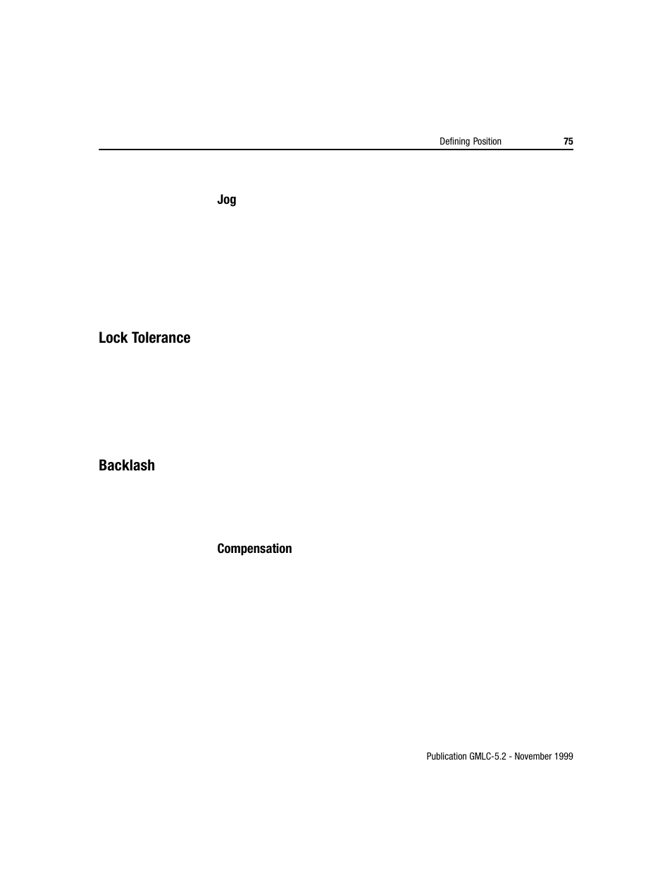 Lock tolerance, Backlash | Rockwell Automation GMLC Reference Manual User Manual | Page 112 / 958