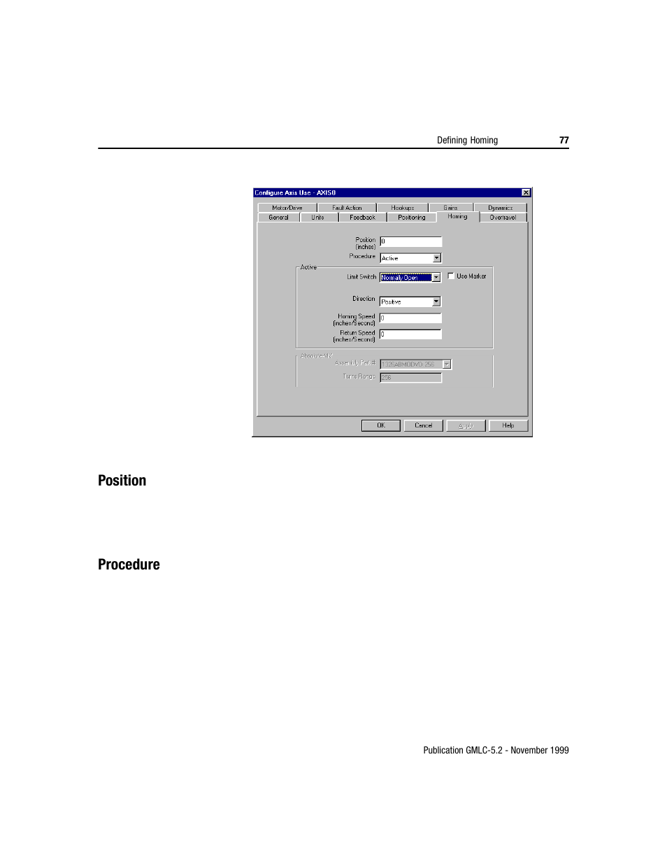 Position, Procedure | Rockwell Automation GMLC Reference Manual User Manual | Page 114 / 958