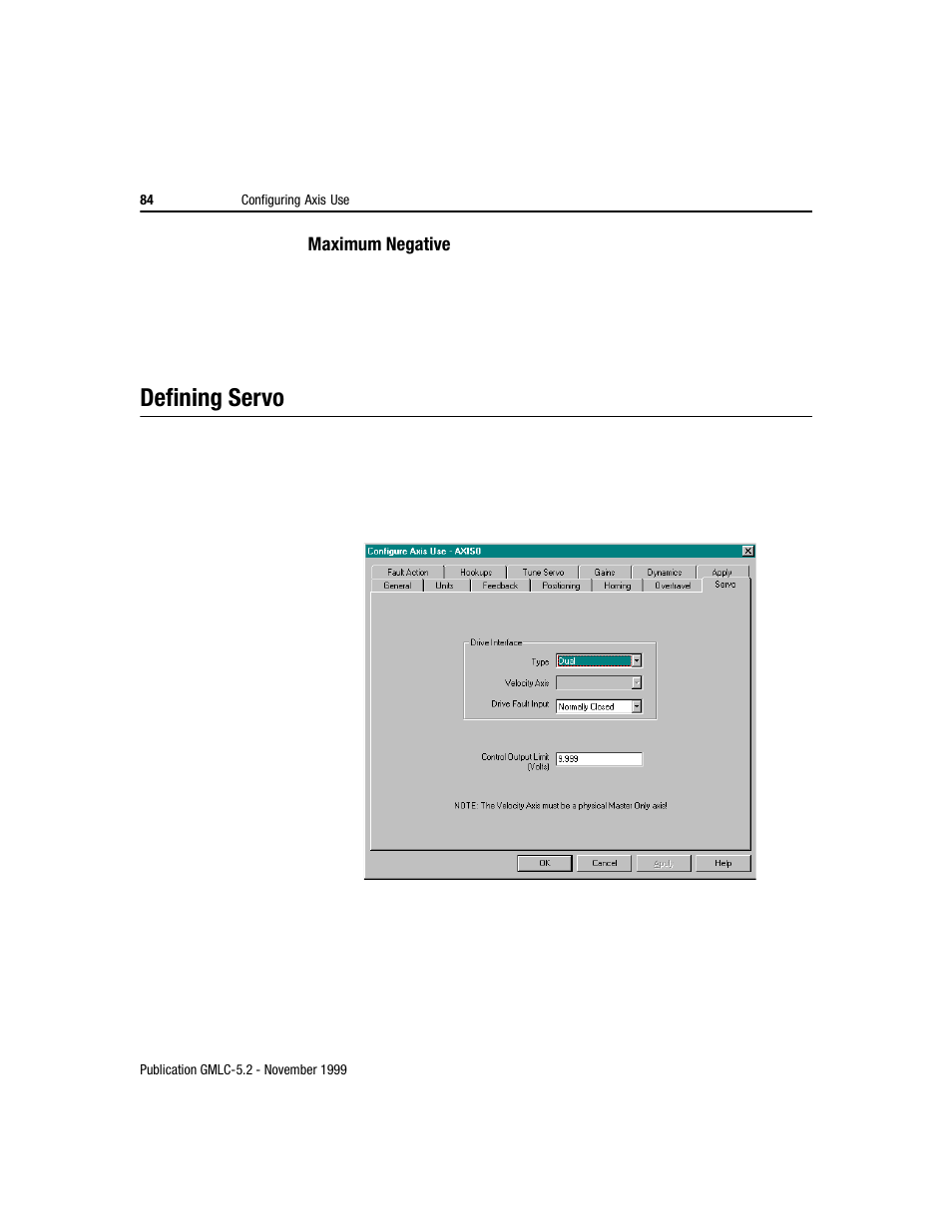 Defining servo | Rockwell Automation GMLC Reference Manual User Manual | Page 121 / 958