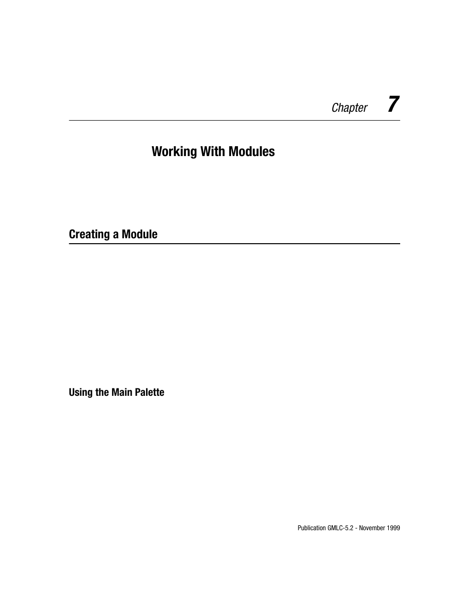 Working with modules, Chapter, Creating a module | Rockwell Automation GMLC Reference Manual User Manual | Page 196 / 958