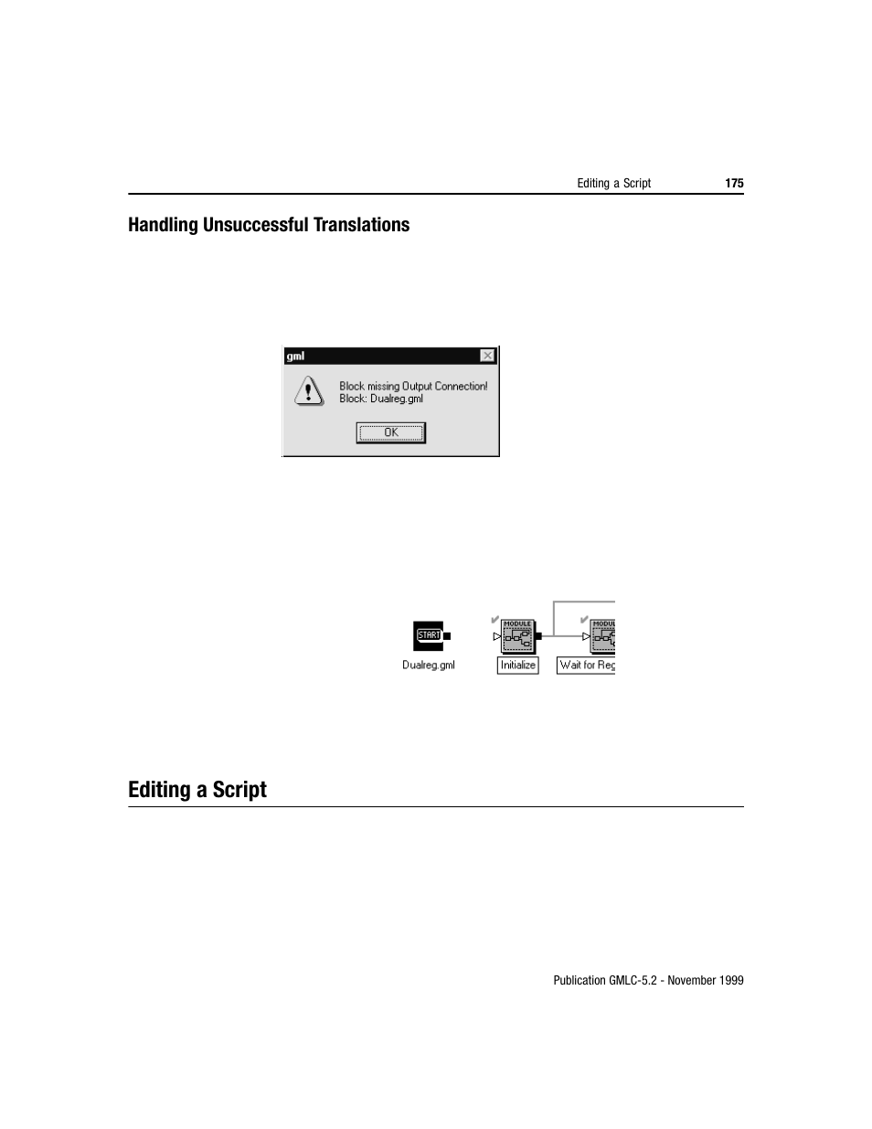 Editing a script, Handling unsuccessful translations | Rockwell Automation GMLC Reference Manual User Manual | Page 212 / 958