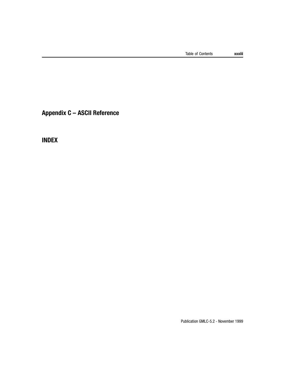 Appendix c – ascii reference, Index | Rockwell Automation GMLC Reference Manual User Manual | Page 36 / 958