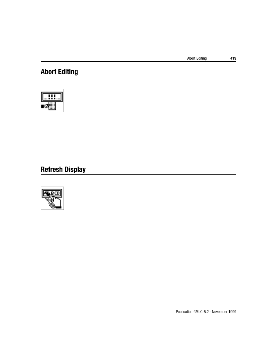 Abort editing, Refresh display | Rockwell Automation GMLC Reference Manual User Manual | Page 456 / 958