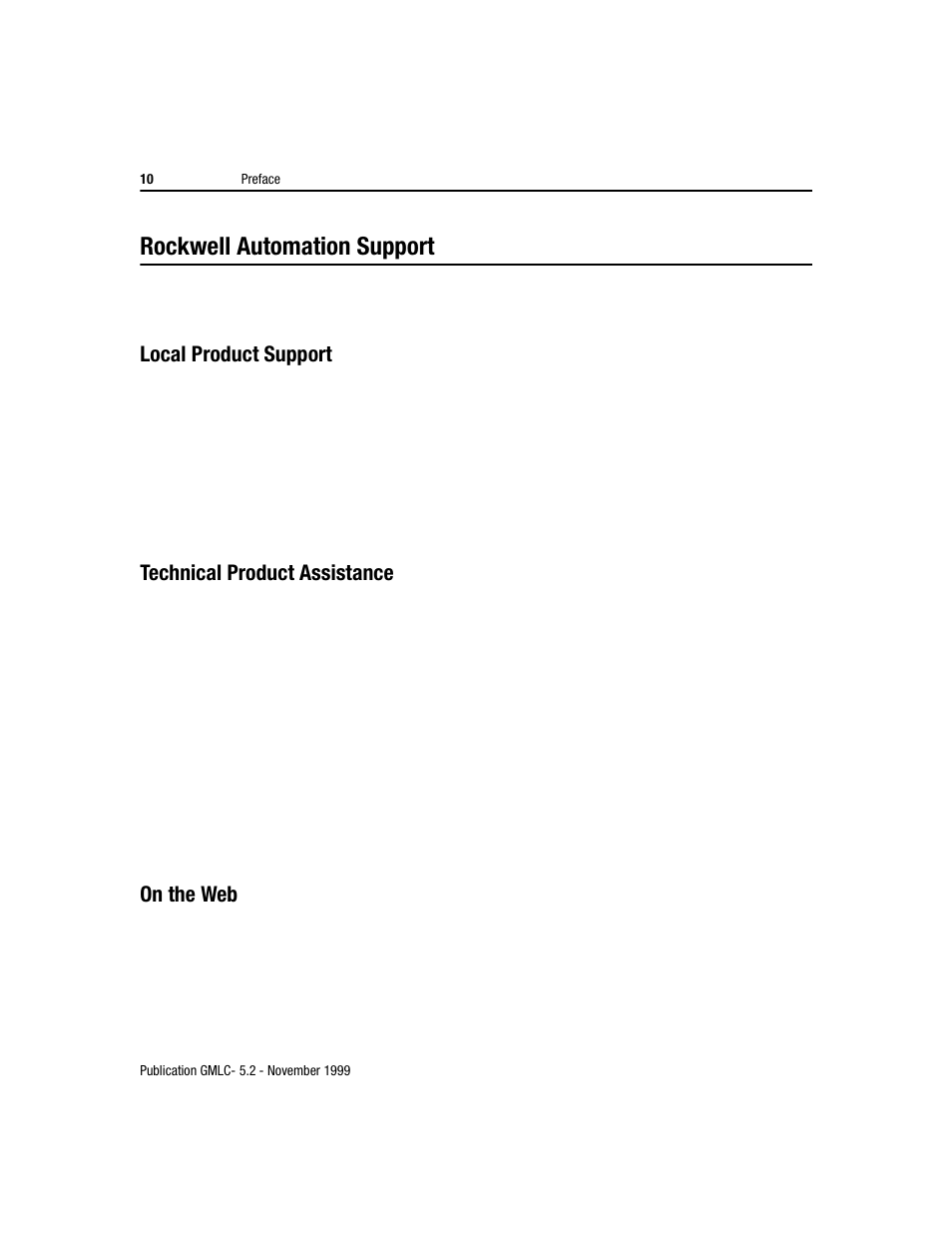 Rockwell automation support, Local product support, Technical product assistance | On the web | Rockwell Automation GMLC Reference Manual User Manual | Page 47 / 958