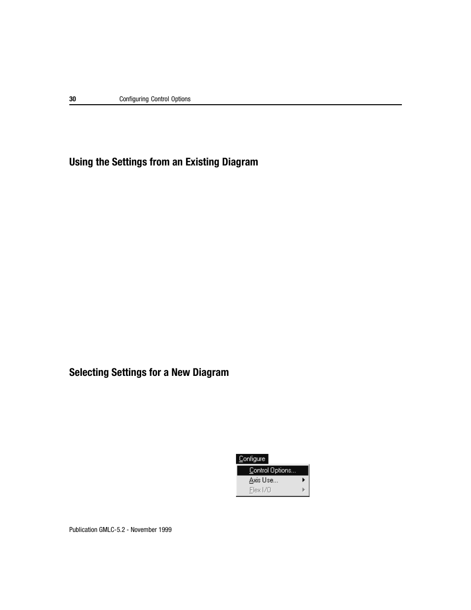 Using the settings from an existing diagram, Selecting settings for a new diagram | Rockwell Automation GMLC Reference Manual User Manual | Page 67 / 958