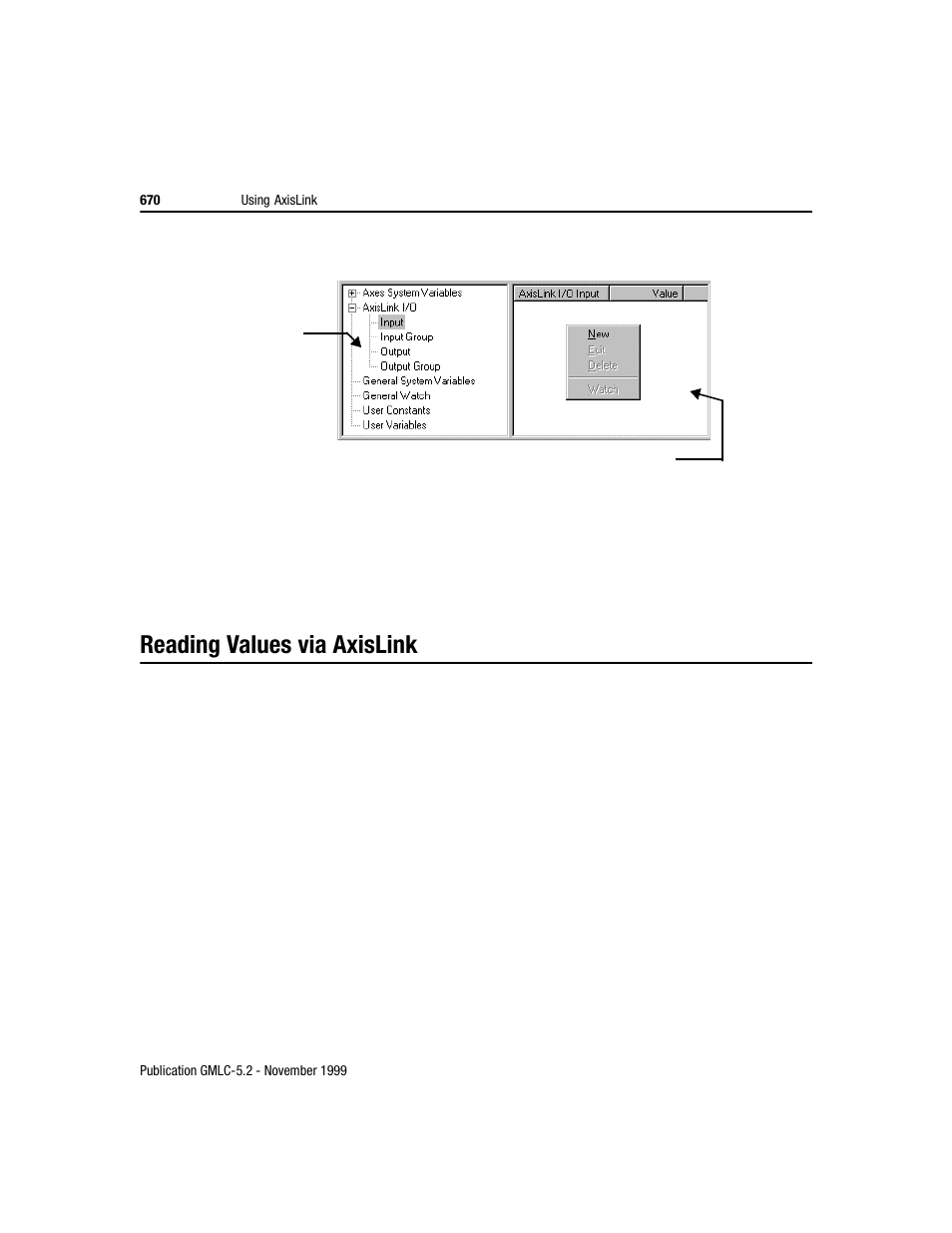 Reading values via axislink | Rockwell Automation GMLC Reference Manual User Manual | Page 707 / 958