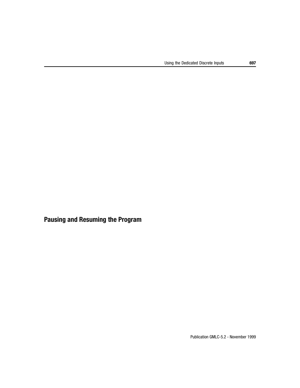 Pausing and resuming the program | Rockwell Automation GMLC Reference Manual User Manual | Page 734 / 958