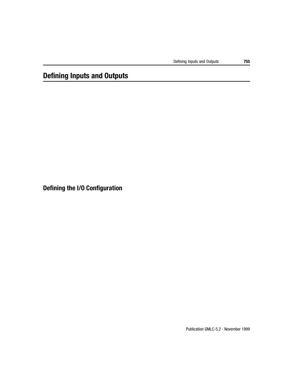 Defining inputs and outputs, Defining the i/o configuration | Rockwell Automation GMLC Reference Manual User Manual | Page 792 / 958