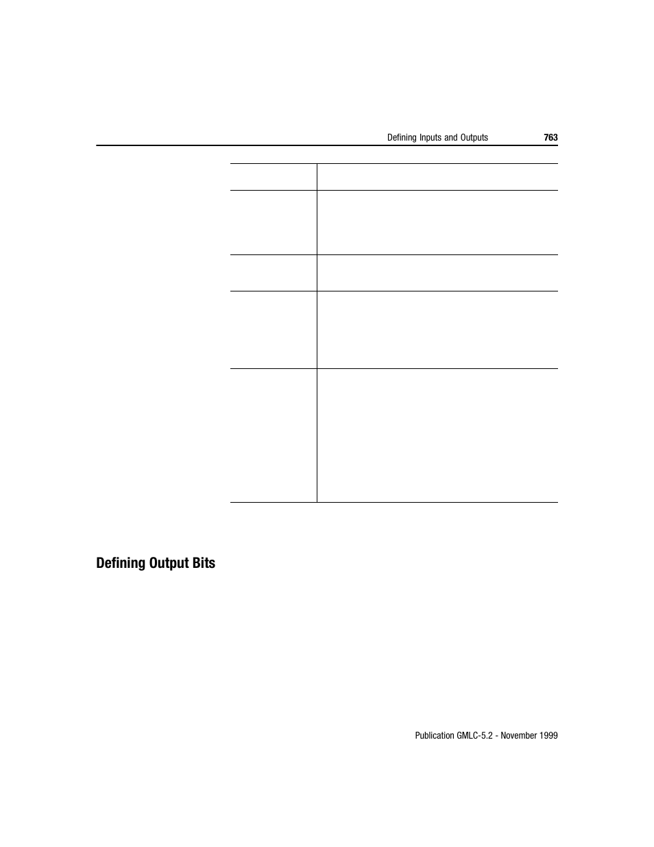 Defining output bits | Rockwell Automation GMLC Reference Manual User Manual | Page 800 / 958