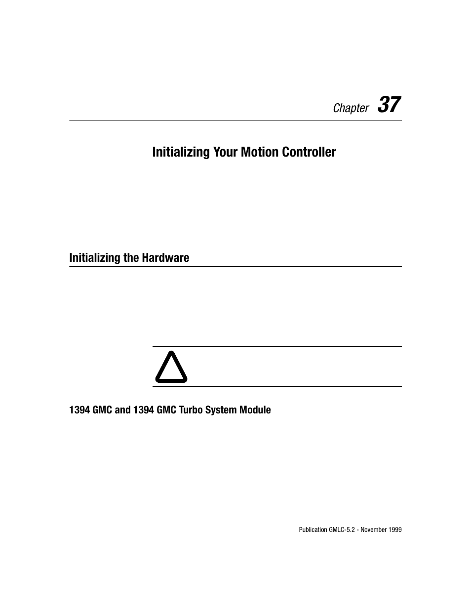 Initializing your motion controller, Chapter, Initializing the hardware | Rockwell Automation GMLC Reference Manual User Manual | Page 844 / 958