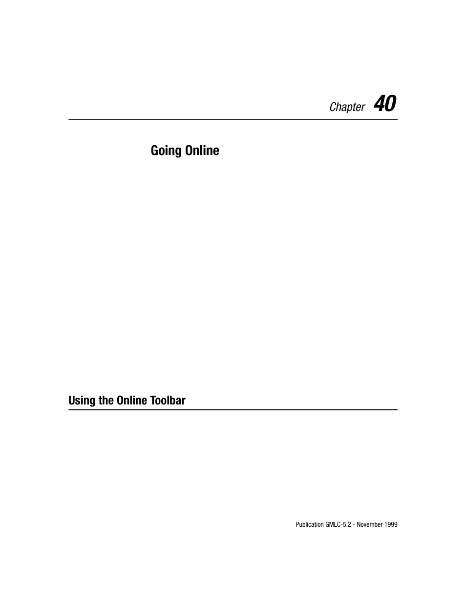 Going online, Chapter, Using the online toolbar | Rockwell Automation GMLC Reference Manual User Manual | Page 866 / 958