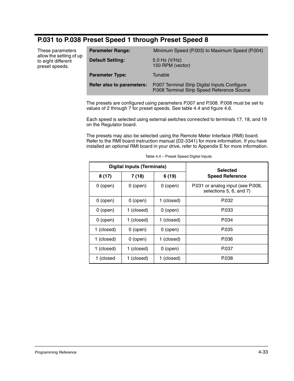 Rockwell Automation Liqui-Flo AC GP Vector Drive Version 6.4 User Manual | Page 115 / 226
