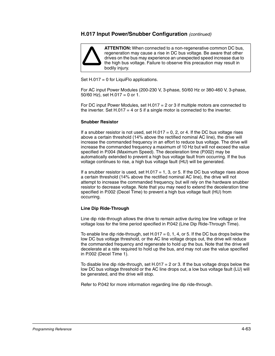 Rockwell Automation Liqui-Flo AC GP Vector Drive Version 6.4 User Manual | Page 145 / 226