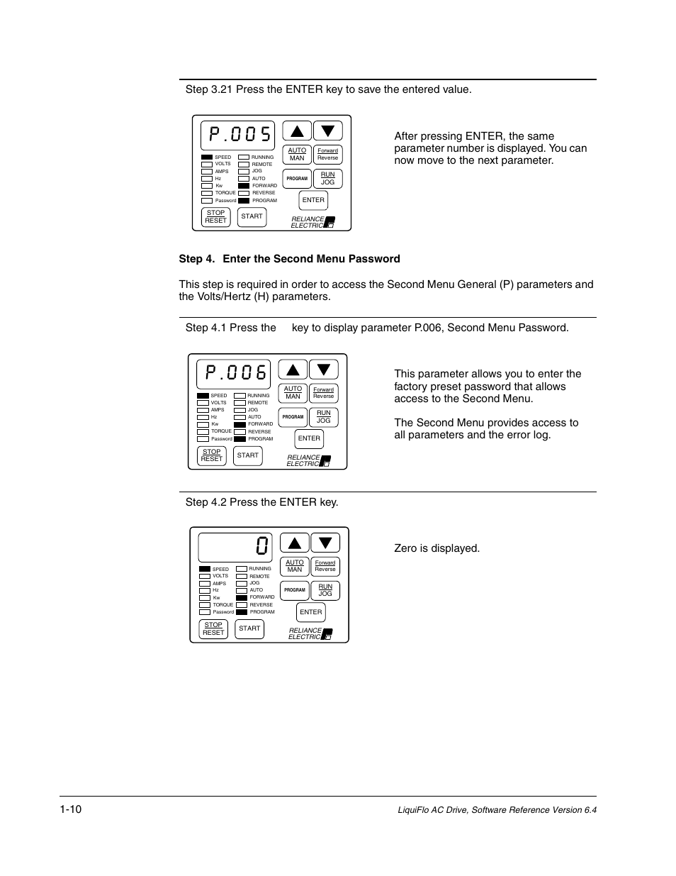 P.005, P.006 | Rockwell Automation Liqui-Flo AC GP Vector Drive Version 6.4 User Manual | Page 20 / 226