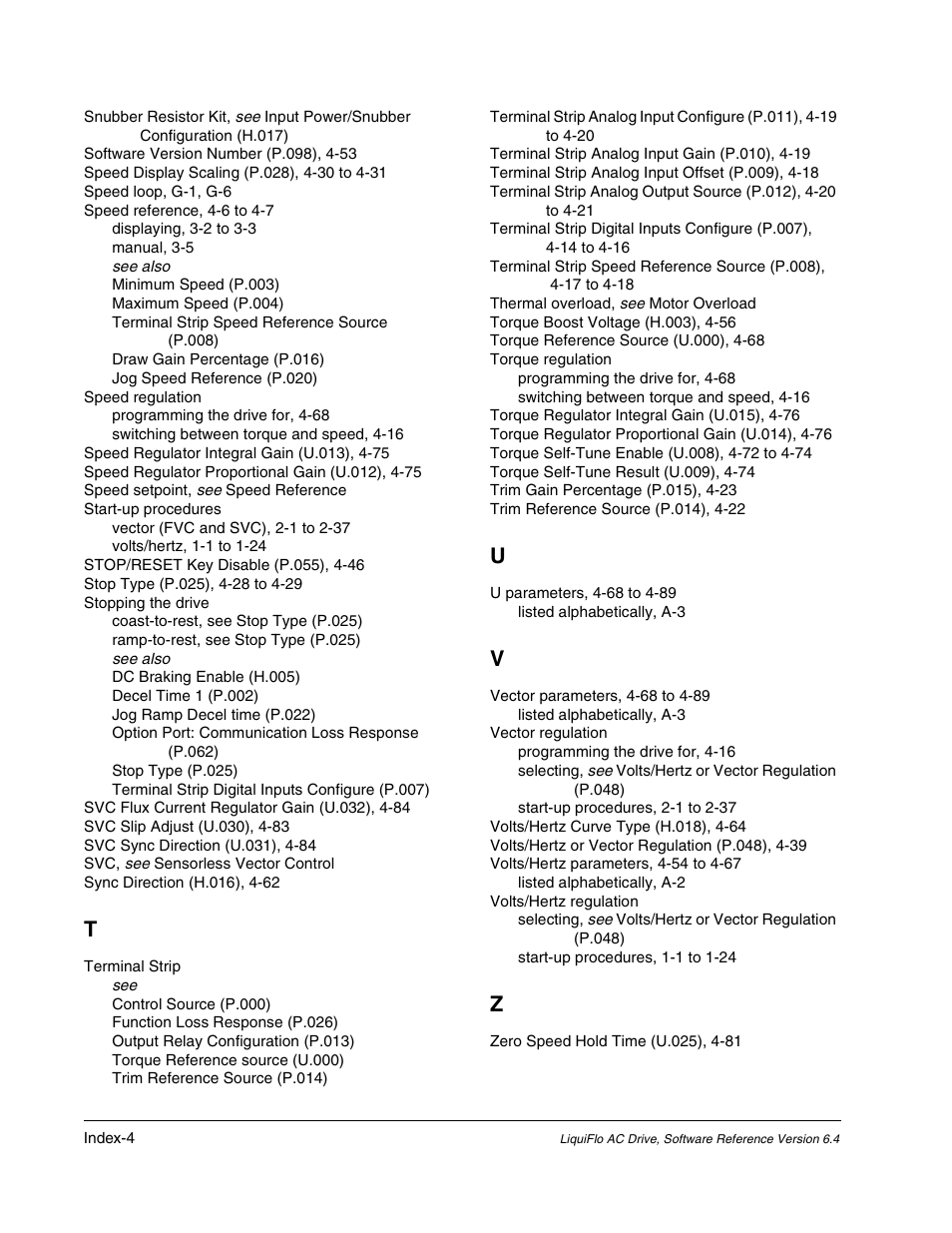 Rockwell Automation Liqui-Flo AC GP Vector Drive Version 6.4 User Manual | Page 222 / 226