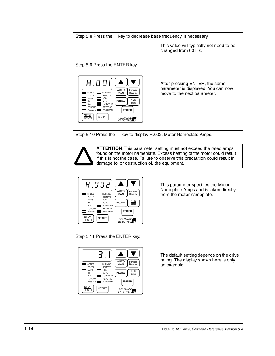 H.00i, H.002 | Rockwell Automation Liqui-Flo AC GP Vector Drive Version 6.4 User Manual | Page 24 / 226