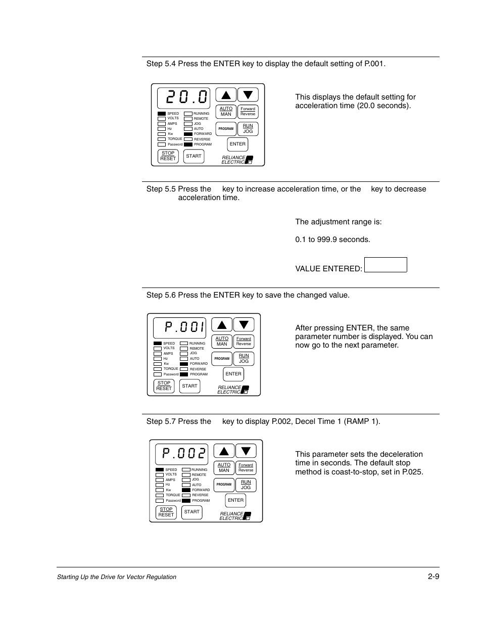 P.00i, P.002 | Rockwell Automation Liqui-Flo AC GP Vector Drive Version 6.4 User Manual | Page 43 / 226