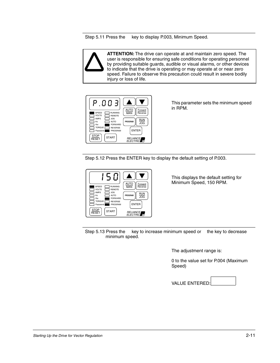 P.003 | Rockwell Automation Liqui-Flo AC GP Vector Drive Version 6.4 User Manual | Page 45 / 226