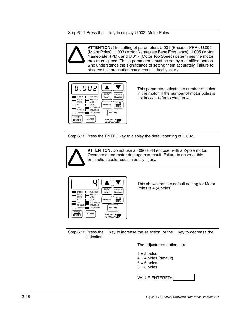 U.002 | Rockwell Automation Liqui-Flo AC GP Vector Drive Version 6.4 User Manual | Page 52 / 226
