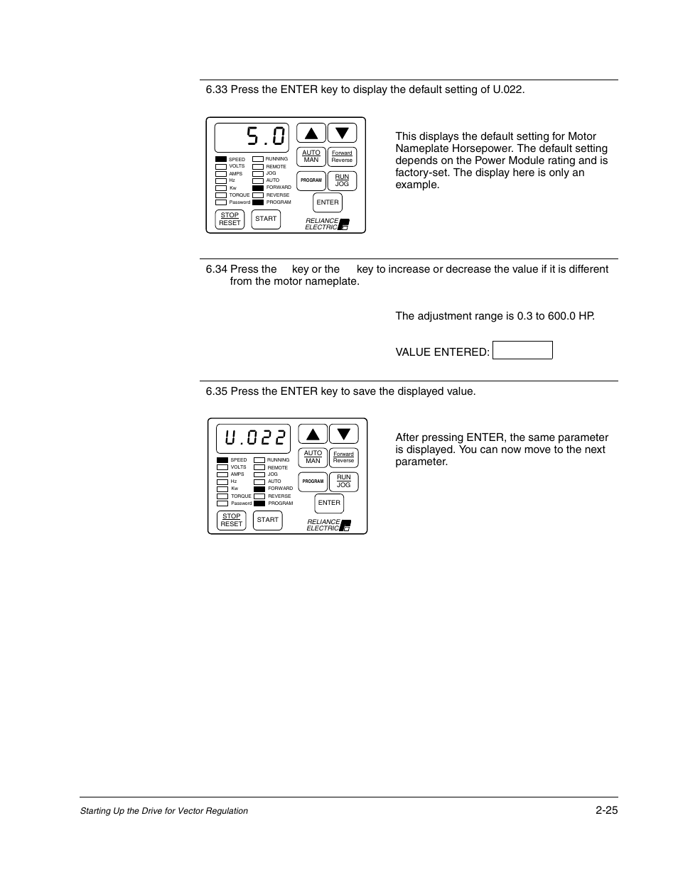 U.022 | Rockwell Automation Liqui-Flo AC GP Vector Drive Version 6.4 User Manual | Page 59 / 226