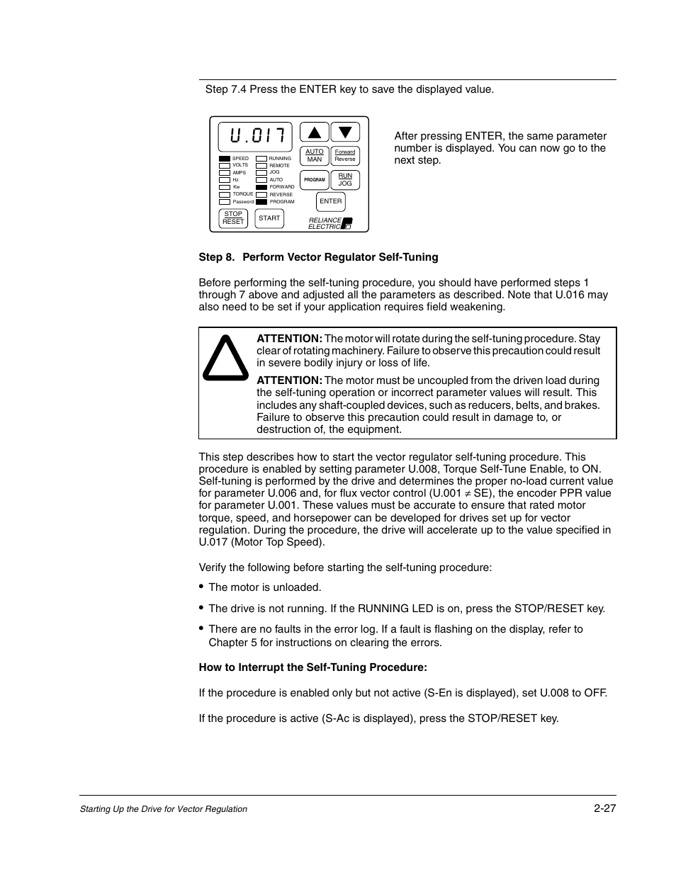 U.0i7 | Rockwell Automation Liqui-Flo AC GP Vector Drive Version 6.4 User Manual | Page 61 / 226